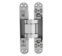 lyrlody Le Cerniere a Testa Pieghevole Regolabili, Cerniere per Porte 3d in Lega di Zinco per Porta di Legno, Belle e Muta con Angolo di Apertura di 180 Gradi, Installazione Semplice con (SILVER)