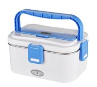 lyrlody Lunch Box con Riscaldamento Elettrico, Acciaio Inossidabile Portatile da 1,8 L 60 W 110/220 V + 12 V/24 V Doppia Alimentazione, Rivestimento in Acciaio Inossidabile (Spina Europea)