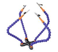 lyrlody Mani d'aiuto per Saldatura, Terza Mano per Saldatura in Lega di Alluminio con 4 Bracci Flessibili e 4 Clip Rotanti, Base Compatta da 260 G per la Riparazione, Modellazione, Creazione di