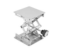 lyrlody Martinetto laboratorio, in acciaio inox, piattaforma di sollevamento per laboratorio, supporto per forbici per esperimenti scientifici, 100 x 100 mm