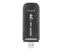 lyrlody Modem WiFi USB 4G LTE, Slot per Scheda SIM LTE Router Wireless da 150 Mbps, per un Massimo di 10 Dispositivi con Crittografia WPA2, in Europa Asia Africa Medio Oriente (BLACK)