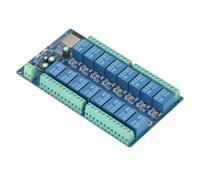 lyrlody Modulo relè PCB Scheda Smart Home con per WROOM 32E, Modulo relè a 16, Ingresso CC da 5 V a 12 V, Controllo WiFi BLE, Compilazione IDE per Utenti di Automazione Domestica