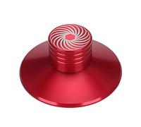 lyrlody Morsetto per Record, Stabilizzatore per Giradischi in Alluminio con Microfibra, Riduce le Vibrazioni Migliore qualità del Suono, Ideale per gli Audiofili (rosso)