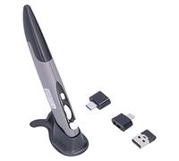 lyrlody Mouse Pen Wireless, 800/1200/1600 Dpi, 4 Tasti, Abs (Grigio) | Materiale ABS, Design Compatto, Stilo per Computer per PC Portatili, e Set-top Box, Plug and Play