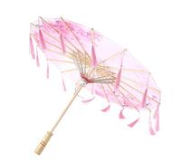 lyrlody Ombrello Oliato Ombrello Spalline Decorativo, in Legno Fatto a Mano con Nappe Squisite, 22.4in RoyalBlue per la Panoramica della Danza Prop con Materiali Premium (Nappa Rosa)