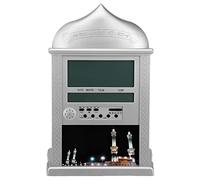 lyrlody Orologio da Preghiera Musulmano con Promemoria Azan, Display Temperatura, Ora Mondiale, Musica Azan Europea