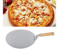 lyrlody Pala da Forno in Acciaio Inossidabile, Lama Larga 12 Pollici, Maniglia in Legno, Cassa e Stabile, Aderenza Comoda, Design Appeso, Fisso con Rivetti, per Torta, Pizza e Fiori, con Liscio