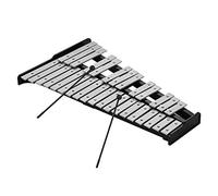 lyrlody Piastra in Alluminio Glockenspiel, 32 Note Xilofono Piastre D'argento Strumento a Percussione con Martelli Che Trasportano Borsa