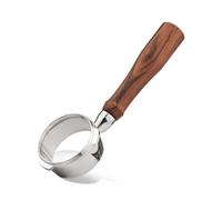 lyrlody Portafilter Senza Fondo, 3 Orecchie di Cesta in Acciaio in Acciaio Inossidabile Manico in Noce Classico con Disco per la Macchina da caffè (Materiale Cuibourtia)