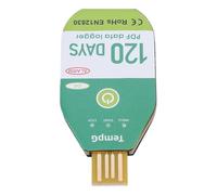 lyrlody Registratore Dati di Temperatura USB Catena del Freddo Registratore PDF IP67 Impermeabile Monouso 18000 Punti Dati per Logistica Refrigerata Laboratorio di Stoccaggio per Trasporto (120