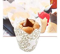 lyrlody Rimuovere Facilmente le Torte, l'esperienza di Cottura Divertente, le Fodere per Cupcake in Utilizzo Versatili, Ideali per Celebrazioni con Eleganti Tazze da Forno Bianco, Mini Fodere per