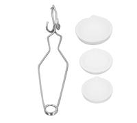 lyrlody Set Crogiolo per Fusione Al Quarzo da 4 Pezzi con Supporto in Acciaio Inossidabile e 3 Dimensioni 100 G, 150 G, 250, Riscaldamento Fino a 1537 °C per Leghe di Oro, Argento e Rame