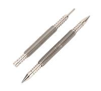 lyrlody Set di 2 Chiodini a Doppia Testa e Punzoni per Perni Cerniera, Set di Chiodi a Molla in Acciaio per Cuscinetti con Impugnatura Antiscivolo per Superfici in Legno, Metallo e