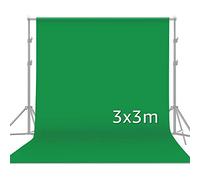 lyrlody Sfondo di Schermo Verde Professionale, Leggero e Facile da Usare, Materiale di qualità Premium, Compatibile e Versatile, Colore Verde Altamente Saturo, Grandi Dimensioni per Uso