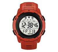 lyrlody Sports Watch Expedition Digital Watch for Uomini con Luminoso Display Alarm WR50M Waterproof Green Schermo Leggero per la Corsa all'aperto (rosso)