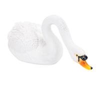 lyrlody Statue Cigno Galleggiante Signore Figurina Swan Ornament Che Simboleggia Amore e LEALTÀ Elegante Design Realistico per Decorazioni per Esterni per Interni da Giardino (White)