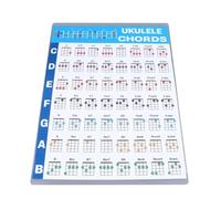 lyrlody Tabelle Accordi Ukulele Poster Accordi Ukulele Laminato Diagramma Scale Diteggiature Progressioni con Note Sulla Tastiera per Principianti e Musicisti (Piccolo (18,9x11,81x0,39 pollici))