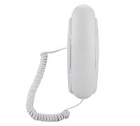 lyrlody Telefono Fisso a Muro con Filato, Cordless Non Visualizza Chiamante, Senza Display ID Chiamata, con Flash Muto Richiamata per Hotel Famiglia (WHITE)
