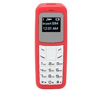 lyrlody Telefono Mini Cellulare Piccolo Bluetooth Dialer 2G Quad Band Singola Nano SIM Bluetooth 3.0 Lettore MP3 con Gancio Auricolare per Viaggio Backup (rosso)