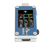 lyrlody Tester di Tipo C, Multimetro USB C in Lega di Alluminio, Misurazione da 0 a 24 V, Rilevamento Cavo Dati, Supporto PD3.1 EPR AVS TBT4 USB4 per Banco di Lavoro da Viaggio per Utenti Tecnologici