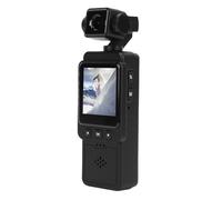 lyrlody Videocamera Vlog 1080p, Videocamera Vlog con Stabilizzazione Elettronica Dell'immagine e Obiettivo Grandangolare, Luce Aggiuntiva con Rotazione di 270°, per la Fotografia