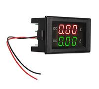 lyrlody YB4835VA Voltmetro Amperometro Digitale, Materiale ABS, Doppio Display, Capacità 600 V e 100 A per il Monitoraggio della Tensione