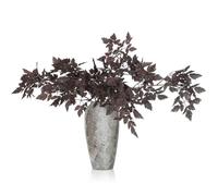 Lyrow Confezione da 3 piante artificiali di Cimicifuga con foglie di prugna, cimicifuga, ramosa, rami in finta seta, per casa, vaso, matrimonio, giardino, fattoria, tavolo, decorazione per caminetto