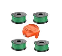 Lyshujli A6486 A6482 - Bobina per decespugliatore con coperchio per bobina 90583594, compatibile con Black & Decker GL9035, GL8033, GL7033 (4 bobine + 1 copertura)