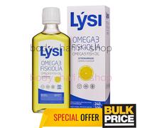 LYSI Omega-3 Fish Oil Lemon Flavor Pure Icelandic Natural Source EPA DHA 240 ml