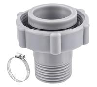Lysjoy Connettore per Collegamento Scarico Piscina, Adattatore di Drenaggio per Coleman, Bestway Piscina Raccordo di Scarico Piscine con Fascetta Stringitubo per Il Fondo della Piscine