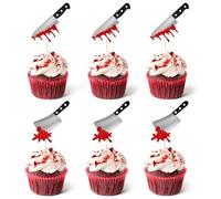 Lysjoy Decorazioni Torta Halloween, 24 PCS Cake Topper Halloween, Decorazioni Cupcake Halloweens, Cupcake Topper per Halloweens, Compleanni, Feste, Cosplay