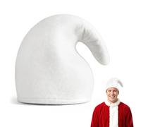 Lysjoy Gnomo Cappello Adulto, Cappello da Nano a Punta Elfo,Cappello da Gnomo di Carnevale Cappello a Punta da Babbo Natale Cappello da Elfo Costumi Divertenti per Adulti Halloween (Bianca)