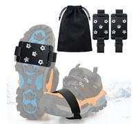 Lysjoy Ramponcini Per Scarponi, Ramponi per Scarponi da Ghiaccio, Ramponcini da Neve Scarpe Trekking Con Borsa Portaoggetti, Ramponi Per Scarpe Universali Per Scarponi da Trekking per Camp e Neve