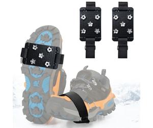 Lysjoy Ramponcini Per Scarponi, Ramponi per Scarponi da Ghiaccio, Ramponcini da Neve Scarpe Trekking, Ramponi Per Scarpe Universali Per Scarponi da Trekking per Camp e Neve