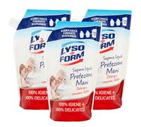 Lysoform Protezione Mani Sapone Liquido Igienizzante per Detergere e Rimuovere i Batteri Ecoricarica con Acido Lattico ed Estratti di Camomilla - 3 Ricariche da 500 ml