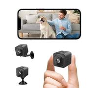 LySuyeo Mini fotocamera, telecamera di sorveglianza Full HD 1080P WiFi con rilevamento del movimento, visione notturna, telecamera di sorveglianza con corrente della batteria, adatta per famiglie