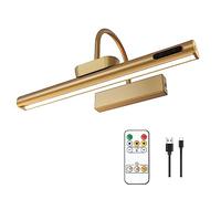 LYTARA Dimmable Wireless Picture Light with Remote Control and Timer, Rechargeable 5000mAh Battery Wall Sconce for Wall Pictures, Gallery Artwork, Paintings, Portraits, Dartboards