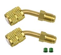 LYTIVAGEN 2 Pezzi Adattatore in Ottone Giunti da 5/16"SAE Femmina a 1/4" Maschio per Aria Condizionata Mini Split R410a, HVAC e Servizi di Refrigerazione