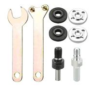 LYTIVAGEN 2 Pezzi Adattatore Madrino 6/10MM per Albero Motore, 2 Chiavi, 4 Dischetti per Smerigliatrice Angolare