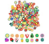 LYTIVAGEN 200 Pezzi Perline Argilla Polimerica Frutta Perline a Forma Frutta Braccialetto Perlin Frutta Fai Da Te Perlin Frutta Mista per Braccialetti la Creazione di Gioielli Orecchino Collana