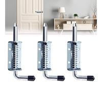 LYTIVAGEN 3 Chiavistelli a Molla Chiavistelli per Cancelli Chiavistelli Argentati Chiavistelli per Porte in Metallo Zincati Chiavistelli per Serrature Chiusura a Scatto Chiavistelli per Porte Interne