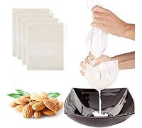 LYTIVAGEN 4 Pz Cheesecloth Borse Fazzoletti da Formaggio Nut Milk Colino in Cotone Muslin 30 x 35CM Borsa Piccola con Coulisse Sacchetti di Mussola Lavabili per Succo Latte di Soia Caffè, Bianco