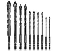 Lytool 10 Pezzi Punte Trapano Gres Porcellanato Vetro,Punte-Trapano 3-12mm per Gres,Vetro,Piastrelle,Ceramica, Granito,Marmo,Punta Piastrelle Trapani,Forare ad’acqua,per Trapani Manuali