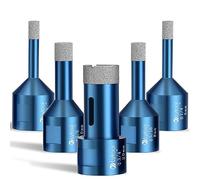 Lytool Punte a Tazza Diamantate M14 6/6/8/10/20mm - Set 5 Pezzi Vacuum Brasato Foretto per Trapano - per Porcellana, Vetro, Piastrella, Granito, Marmo - Taglio a Secco/Umido