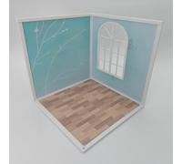 LYTP122001: 1/12 Scale DIY 3D stampato parete & pavimento Combo, miniatura scena casa delle bambole per OB11 30,5 cm Baby House, primavera o dolce camera da letto