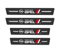 LyTTuu 4 Pezzi Auto Battitacco per Opel Corsa B C D E F Insignia Sports Tourer Agila gsi,Fibra Carbonio Protezione Davanzale Portiera Striscia Pannelli bilanciere Porta Antiusura Carrozzeria Parti