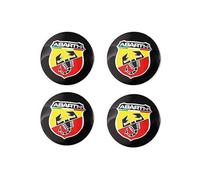 LyTTuu 4 Pezzi Auto Coprimozzi per Abarth 60 mm, con Logo Auto, Coprimozzo, Adesiviruote, Emblema, Modifica, Accessori Lo Styling