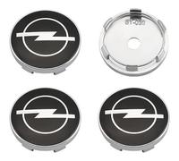 LyTTuu 4 Pezzi Auto Coprimozzi per Opel Astra H G J K F Zafira A B Corsa B C D Mokkav Insignia Vectra 56MM Coprimozzo Tappi Mozzo Copricerchi Coperture Cerchioni Tappo Centrale Coperture Mozzi