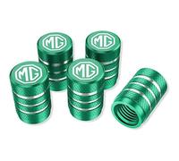 LyTTuu Auto Cappucci delle Valvole per MG ZS MG 3 MG 5 MG 6 MG 7 GT HS,Tappi Valvole Pneumatici Coprivalvole Parapolvere Cappuccio Tappini Cerchioni Accessori,Green