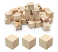 lyualma 150 Pezzi Cubi Quadrati Naturali di Legno Blocchi di Legno Non Finiti Mini Cubi 20 mm da Decorare Decorazioni Fai da Te per Pittura, Artigianato, Decorazioni, Timbri, Numeri